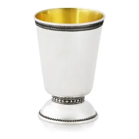 925 Sterling Silver Filigree Kiddush Cup 4.25" Hand Made in Israel by NADAV