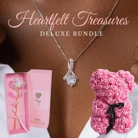 Bundle: 925 Silver Necklace   14k Luminous Rose   Rose Bear