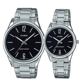 Casio Couple Stainless Steel Watch LTPV005D-1B MTPV005D-1B