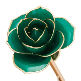 Daring Turquoise 24K Gold Dipped Rose