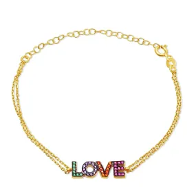 Love Letter Bracelet in Colorful Stones